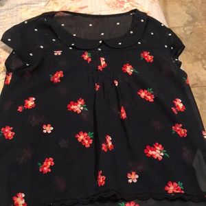 Floral sheer blouse
